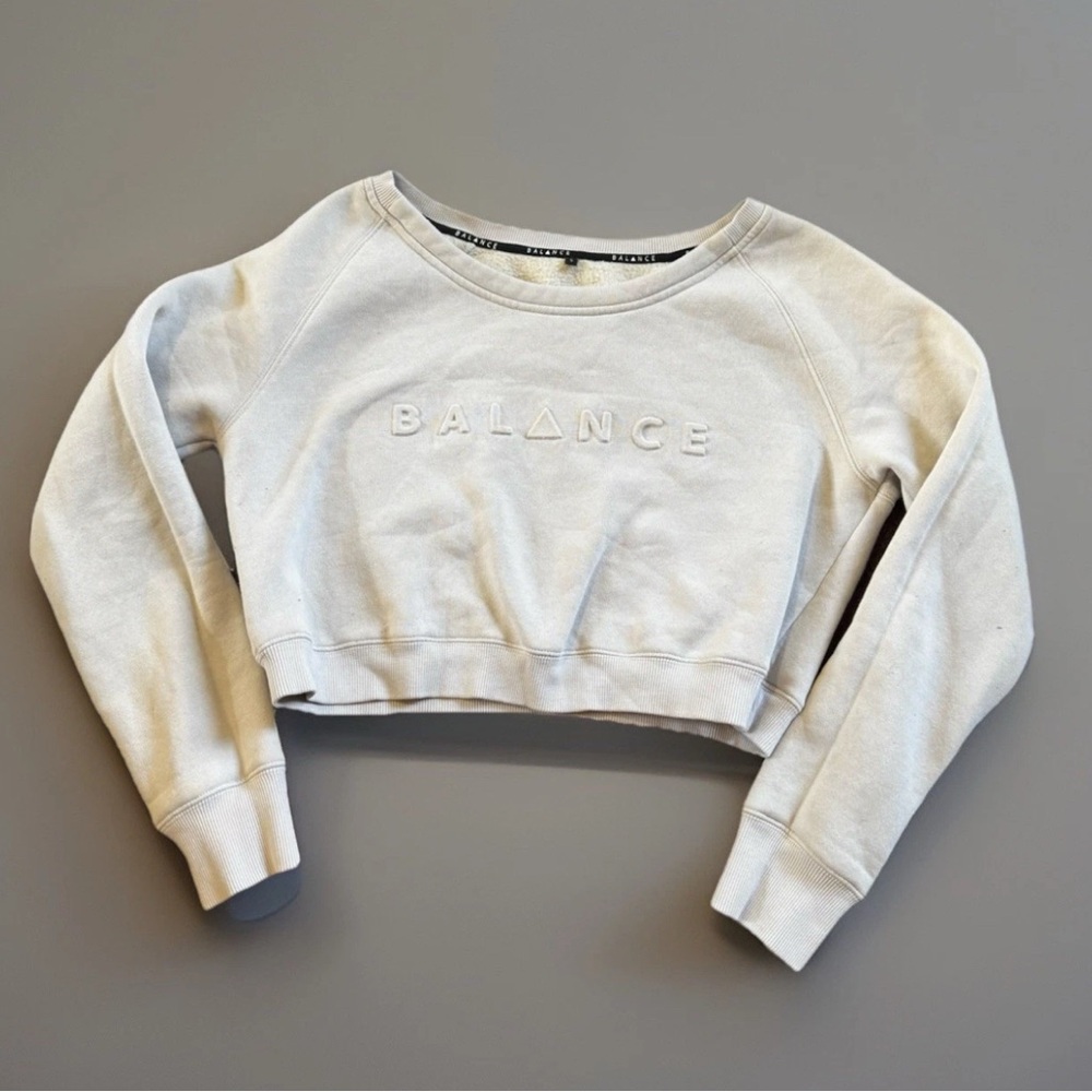 Balance Crew cropped sweatshirt in Off White Size Women’s S